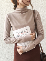 Wear long sleeve slim half high collar base shirt female 2019 foreign style inside wild combination autumn and winter T-shirt top new Tide