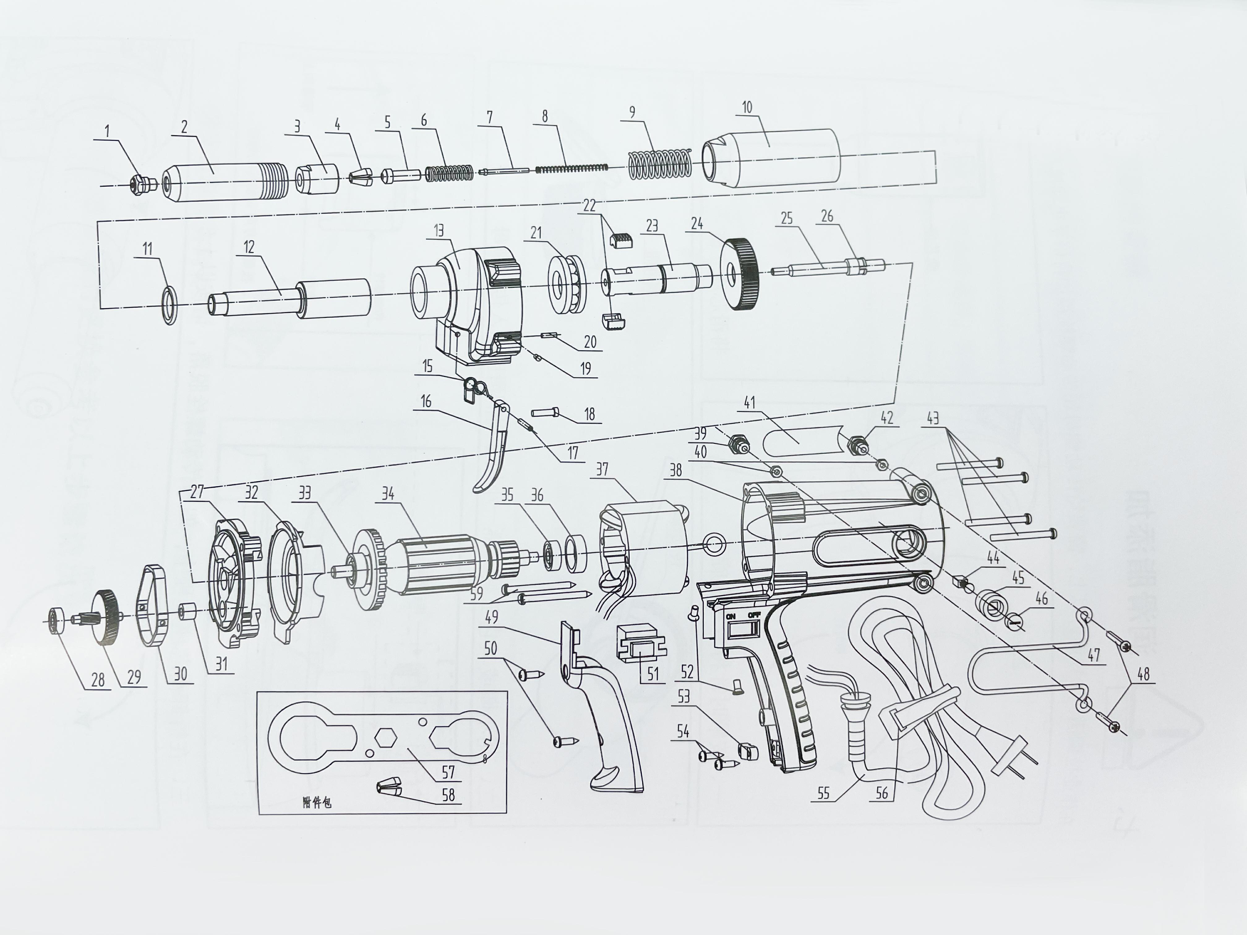 Shanghai TBF TAC-500 accessories electric rivet rivet rivet rivet rivet rivet rivet rivet head sleeve