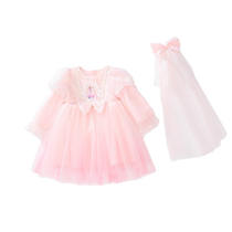 Princess Esha Princess Dress Girl Spring Dress 2024 New Female Baby Spring Autumn Money Girl Skirt Spring Children Dress robe