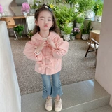 Осенняя тонкая детская куртка для девочек, коллекция 2023, в западном стиле
