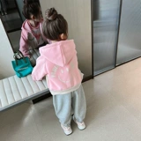 Куртка, демисезонный детский пуховик для девочек, утепленная толстовка, в западном стиле