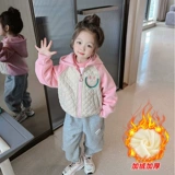 Куртка, демисезонный детский пуховик для девочек, утепленная толстовка, в западном стиле