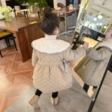 Демисезонное термобелье, детский флисовый пуховик, длинная детская куртка, в западном стиле, увеличенная толщина, средней длины