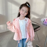 Осенняя тонкая детская куртка для девочек, коллекция 2023, в западном стиле
