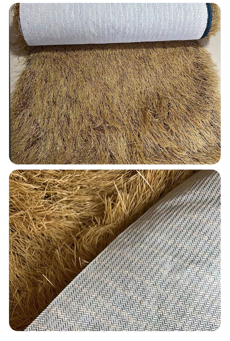 Моделирование соломенной крышей 彷真茅草屋顶塑料毛草屋簷阻燃人造假稻草风景区休闲农场凉亭民宿装饰 Green also