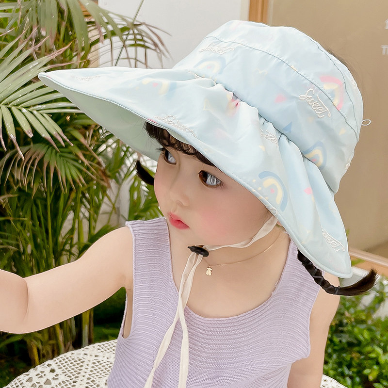 Children's shade cap anti-UV cute girl's empty top cap summer beach hat sun cap sun shell sun sun sun sun sun sun sun sun