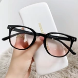 Градиентные румянские очки миопия женская прилив корейская версия анти -блюдного света с прозрачными круглыми глазами