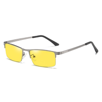 Color-changing night vision goggles anti-blue light sunglasses for men and women half-frame radiation-resistant computer goggles with myopia plain frames