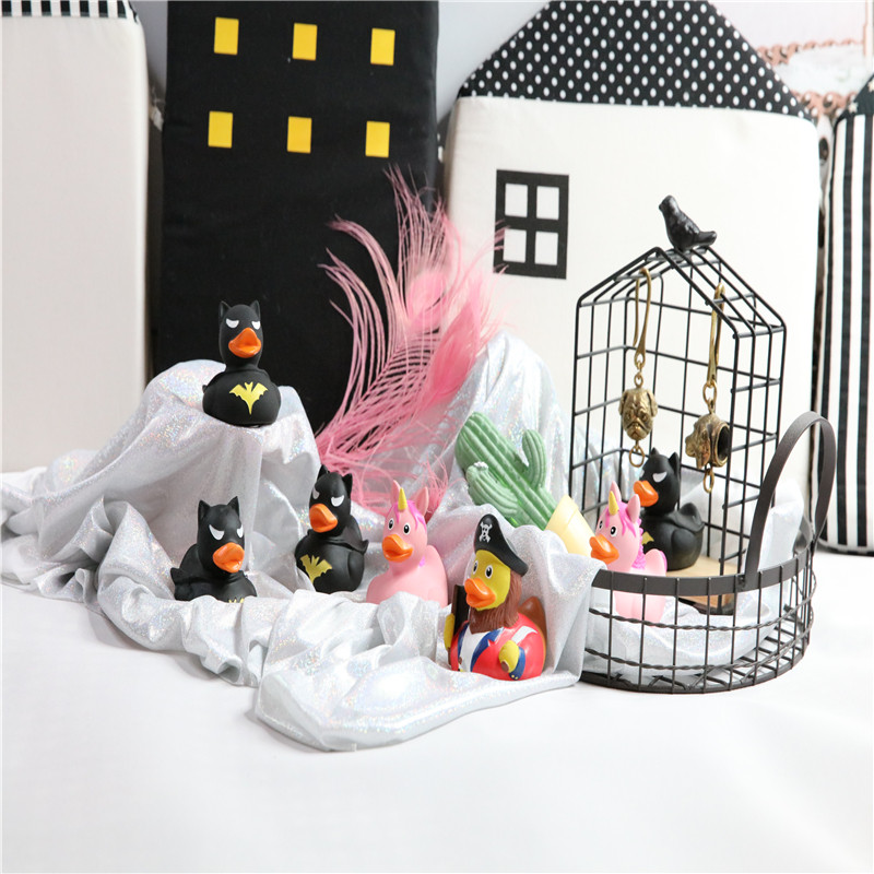 Pet dog latex sound duckling toy floating water little yellow duck pirate duck ins wind pink duck BB bark