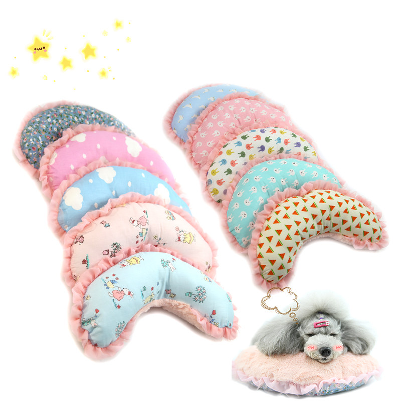 Race-level dog long-haired care VIP boundary wrapping braided pillow pink gray velvet arc comb hair pillow