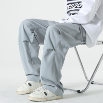 2024 spring new trendy mens outdoor mountaineering waterproof loose wide-leg assault pants A010-K85P38