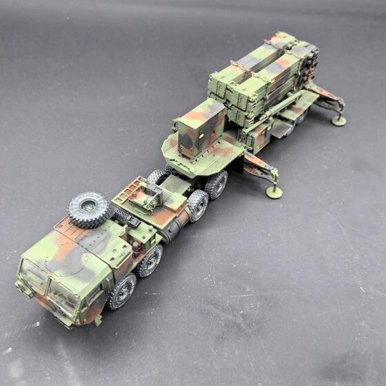 Patriot Launch Vehicle Pac3 Type with 1/72 Hemtt A4 M983 Finished Scale Model