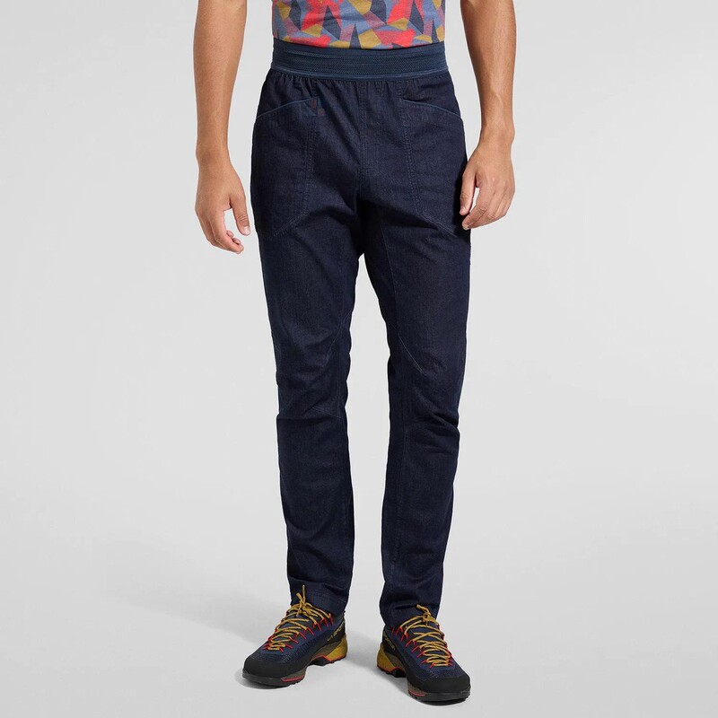 26 New Products | La Sportiva Cave Jeans Men's Rock Climbing Pants Denim Trousers Mountaineering Zacp067