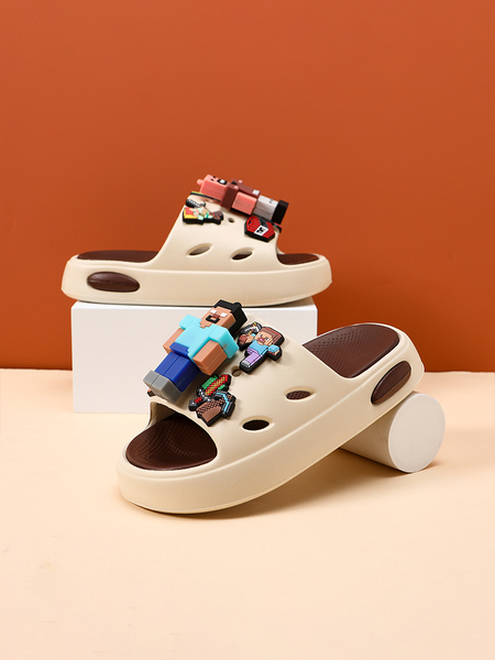 Minecraft Children's Slippers for Boys, Indoor Non-Slip, New Model for Kids, Cartoon Soft Sole, Silent — 4