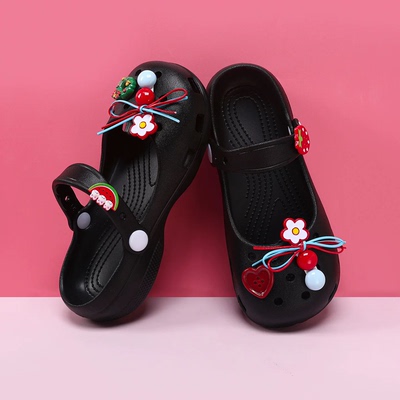 Ballet Girls' Clogs, Children's Slippers, New Summer Style Girls' Sandals, Mary Jane Non-Slip Indoor Princess Dance Shoes — 6