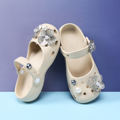 Children's Croc Shoes Girls' Slippers Summer New Style Girls' Non-Slip Soft Sole Lightweight Dance Shoes Mary Jane Sandals — 6