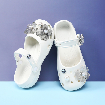 Children's Croc Shoes Girls' Slippers Summer New Style Girls' Non-Slip Soft Sole Lightweight Dance Shoes Mary Jane Sandals — 3