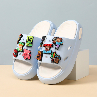 Minecraft Children's Slippers for Boys, Indoor Non-Slip, New Model for Kids, Cartoon Soft Sole, Silent — 3