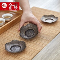Copper Gongfu tea mat Cup tea mat Tea ceremony Heat insulation and anti-scalding Household tea cup mat set Tea set accessories Tea making tools