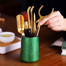 Copper-Made Tea Road Six Gentlemen Suit Black Sandalwood Kutian Tea Accessories Large Full Tea Needle Tea Knife tea Tea tea Tea tool