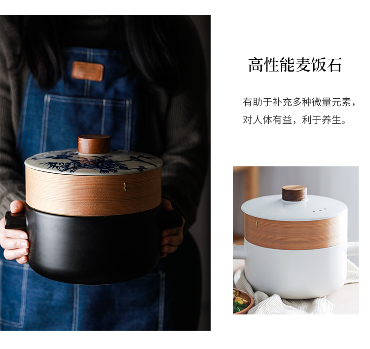 Boss on cascading Japanese ceramic casserole creative household double belt steamer flame to hold to high temperature simmering stew