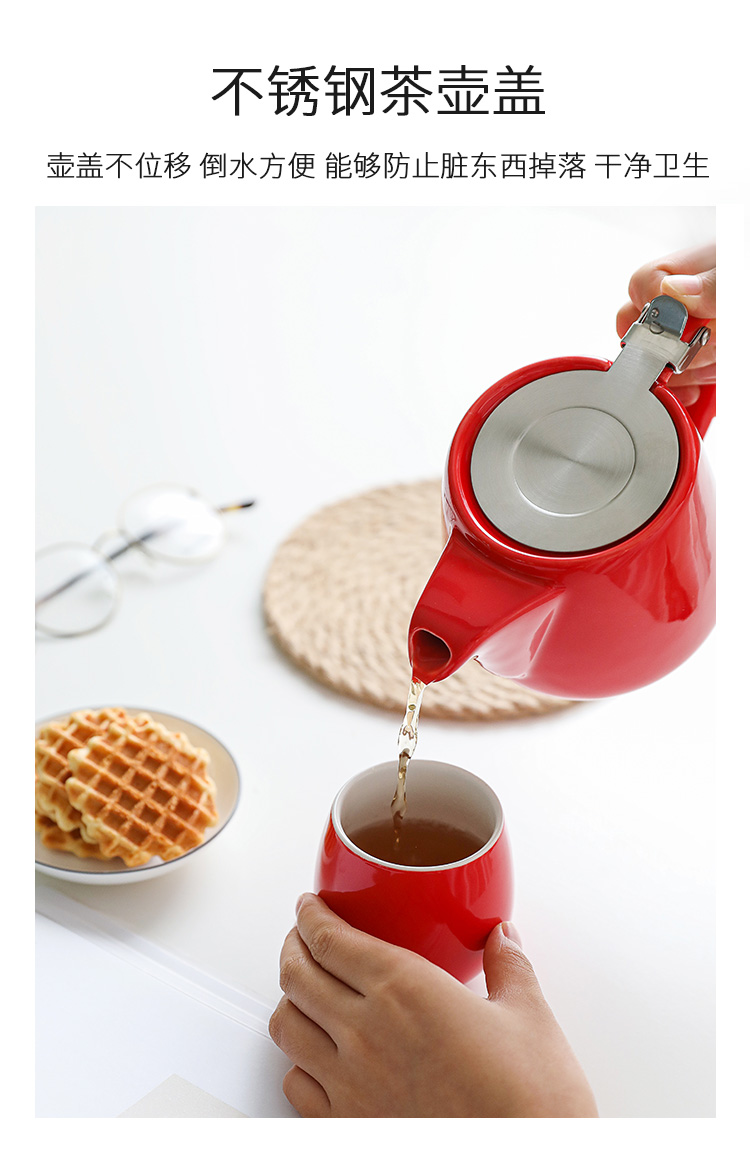 Boss the month summer know simple ceramic teapot Nordic new coffee pot home tea tea kettle filter tea set
