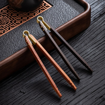 Guanfa tea clip kung fu tea set accessories tea ceremony non-slip cup clip tea drink tools tea cup tweezers straight tea clip