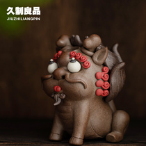 Long-made Good Products Creative Ceramics back-back incense Merchants Nourishing Tea Darling Fu Tea Play Cute Little Swing Piece Tea Set Accessories