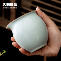 Long-made Good Ru Kiln Justice Cup ceramic Sub-tea Tea Opener Large Tea Sea Creative Kung Fu Tea With Handmade Uniform Cup
