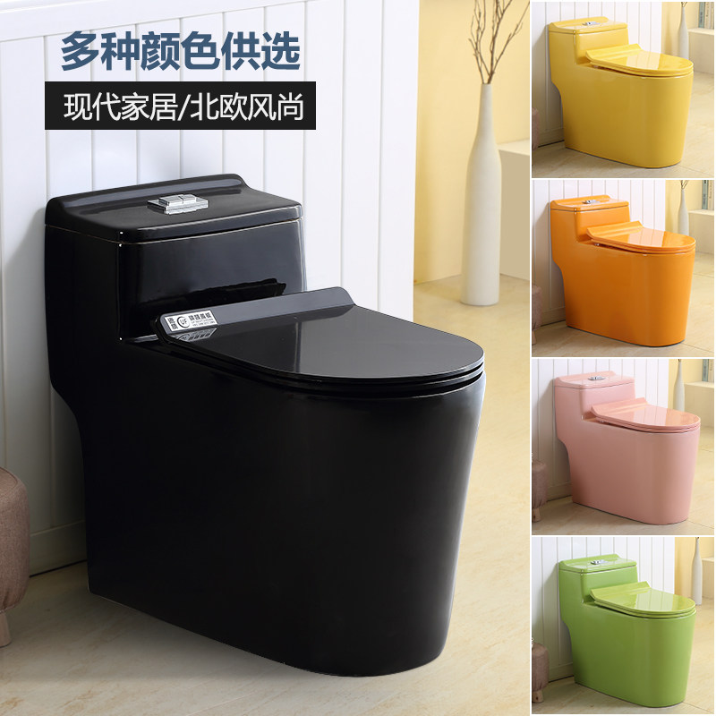 Household color toilet super-swirling water-saving toilet siphon type mute deodorant European color gold ceramic bathroom