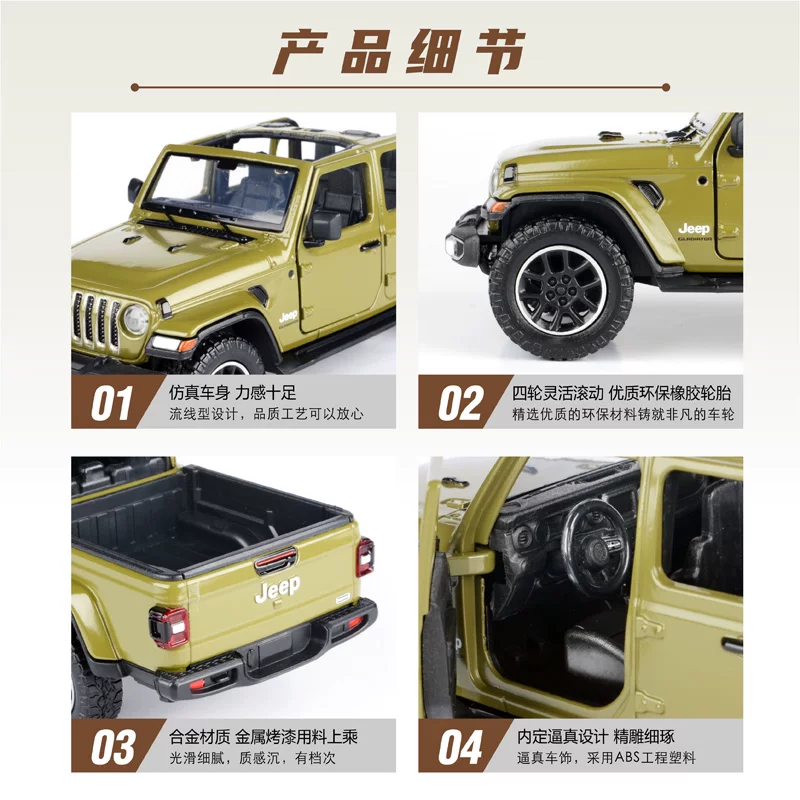 (Новая запись товара) MotoRMAX 1 27 2021 Jeep Kok Fighter Land Cross -Country Picca жесткий верх кабриолет