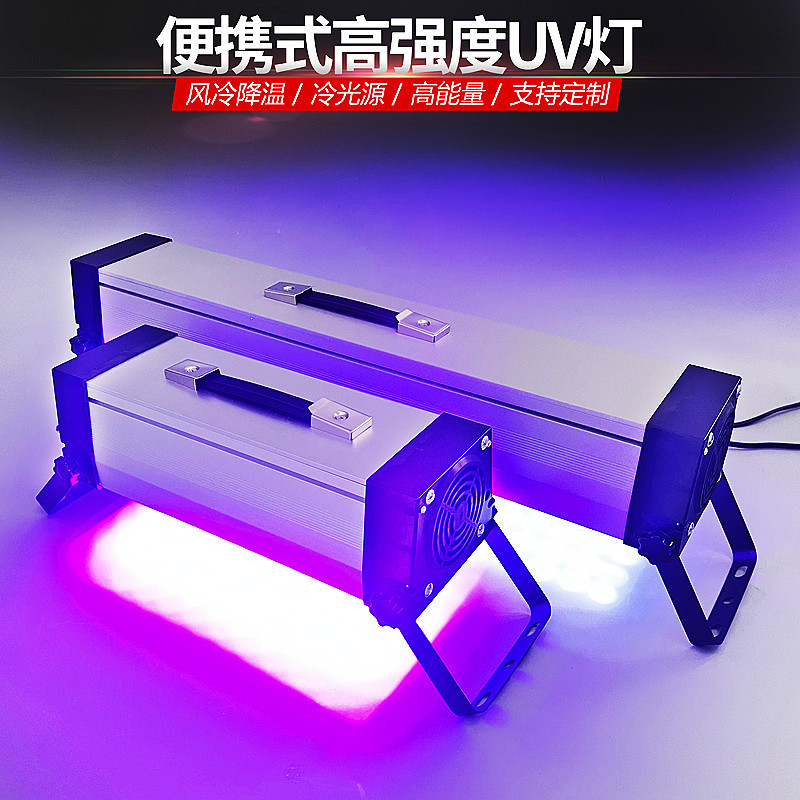 Led High-Power Portable Uv Glue Curing Lamp, Shadowless Glue, Green Oil Ink Exposure Special Air-Cooled Ultraviolet Lamp