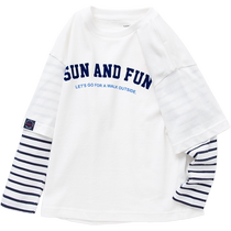 (Same style in the mall) Balabala boys long-sleeved T-shirts childrens tops autumn clothes childrens clothes pure cotton