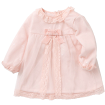 Balabala baby skirt baby princess skirt fashionable childrens autumn and winter girls dress sweet one-year-old dress