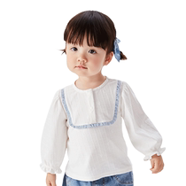 (MALL THE SAME PARAGRAPH) Balabala girl t-shirt baby spring autumn long sleeve undershirt fresh and sweet and lovely tide