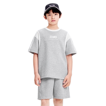 (Same style in designer SICO co-branded shopping mall) Balabala childrens short-sleeved suit for boys and older children two-piece summer set