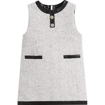 (JASONWU designer joint model) Bala high-end line girls splicing vest dress autumn and winter texture for older children