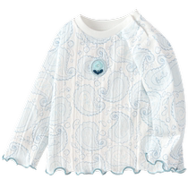 (Same style in the mall) Balabala childrens clothing T-shirt girls long-sleeved tops bottoming shirt 2024 new autumn clothing cute