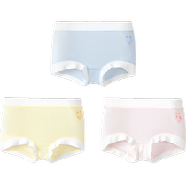 (Same style in the mall) Balabala girls underwear boxer briefs childrens triangle shorts medium and large childrens antibacterial three-pack