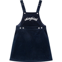 (Same style in the mall) Balabala Childrens Clothing Girls Dress 2024 Autumn Style College Style Suspender Skirt Pure Cotton
