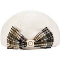 Balabala childrens hat boys and girls hexagonal hat comfortable and simple bow decoration fashionable elegant and exquisite