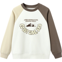 Balabala childrens clothing boys sweatshirts 2024 autumn new style medium and large childrens round neck long-sleeved tops with interesting patterns