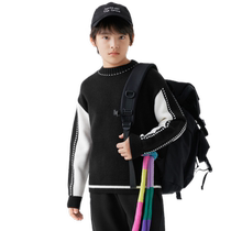 (Same style in the mall) Balabala Childrens Sweater Autumn and Winter New Childrens Clothing Boys Sweater Loose Korean Style Big Children