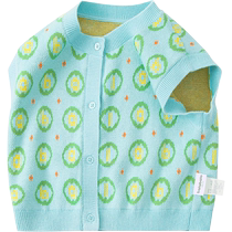 Balabala childrens clothing childrens vest girls waistcoat baby knitted vest cardigan spring and autumn style cardigan
