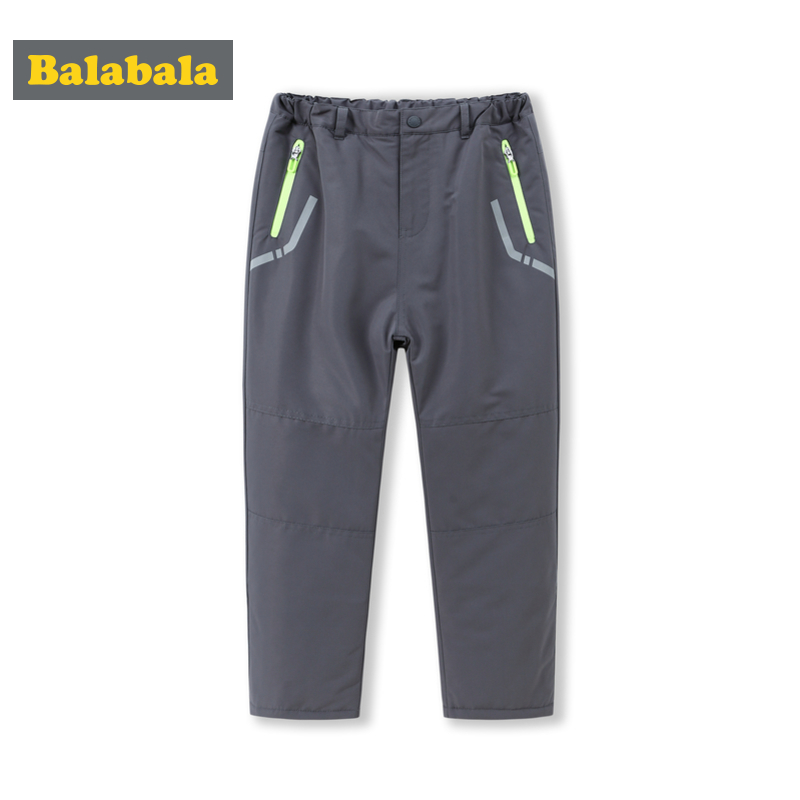 Balabala childrens quần mens quần xóa kho vào mùa thu và mùa đông ở trẻ em lớn dày thường quần bé trai quần bông thủy triều.