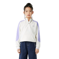 (Same style in the mall) Balabala childrens clothing girls long-sleeved sweatshirt 2024 autumn new top fashion contrasting color