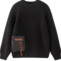 (Same style in the mall) Balabala boys sweater autumn and winter new childrens clothing childrens sweater loose round neck for big children