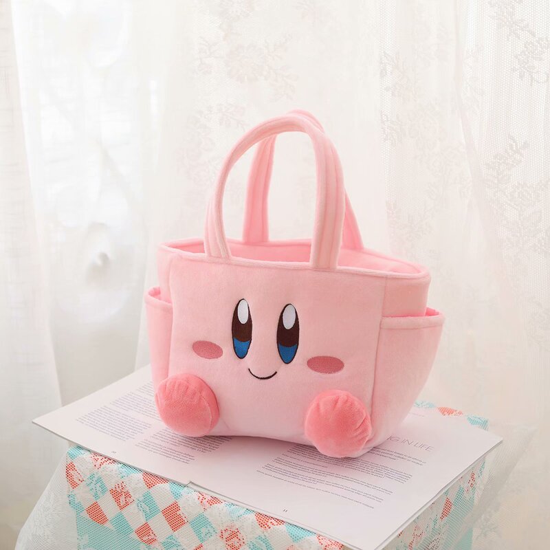  Cute Japanese Kirby Star Cartoon Lunch Bag Student Lunch Box Bag Work Portable Small Tote Bag with Rice