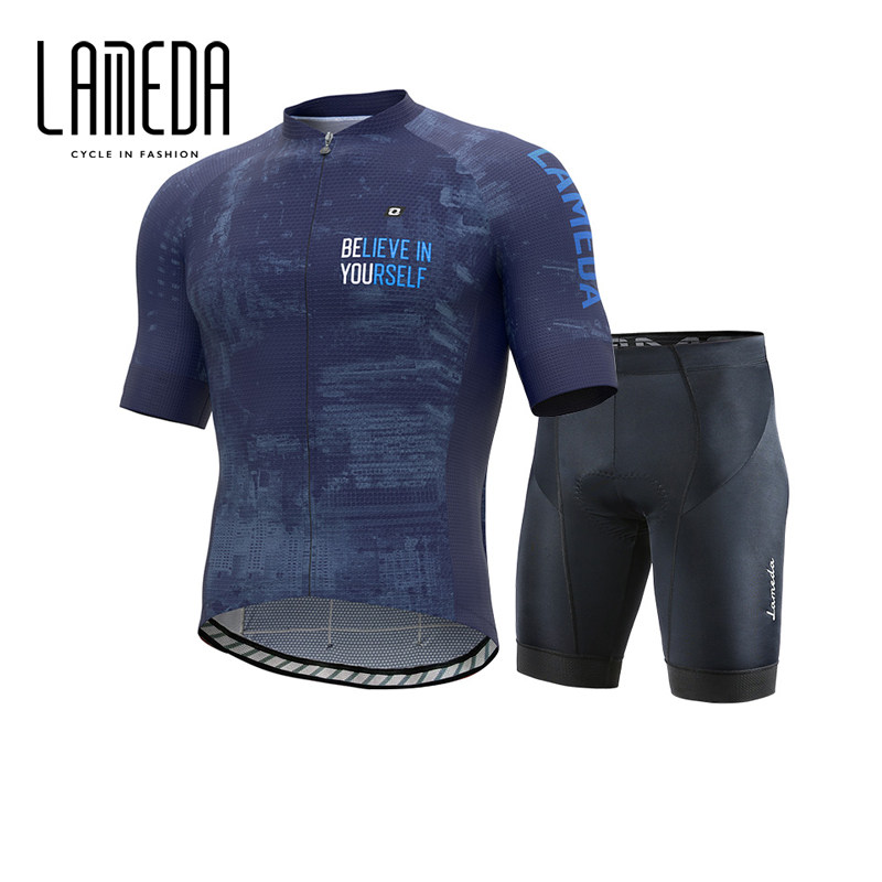 Lampada summer cycling suit short sleeves men's shorts set mountain road bike cycling suit bicycle equipment