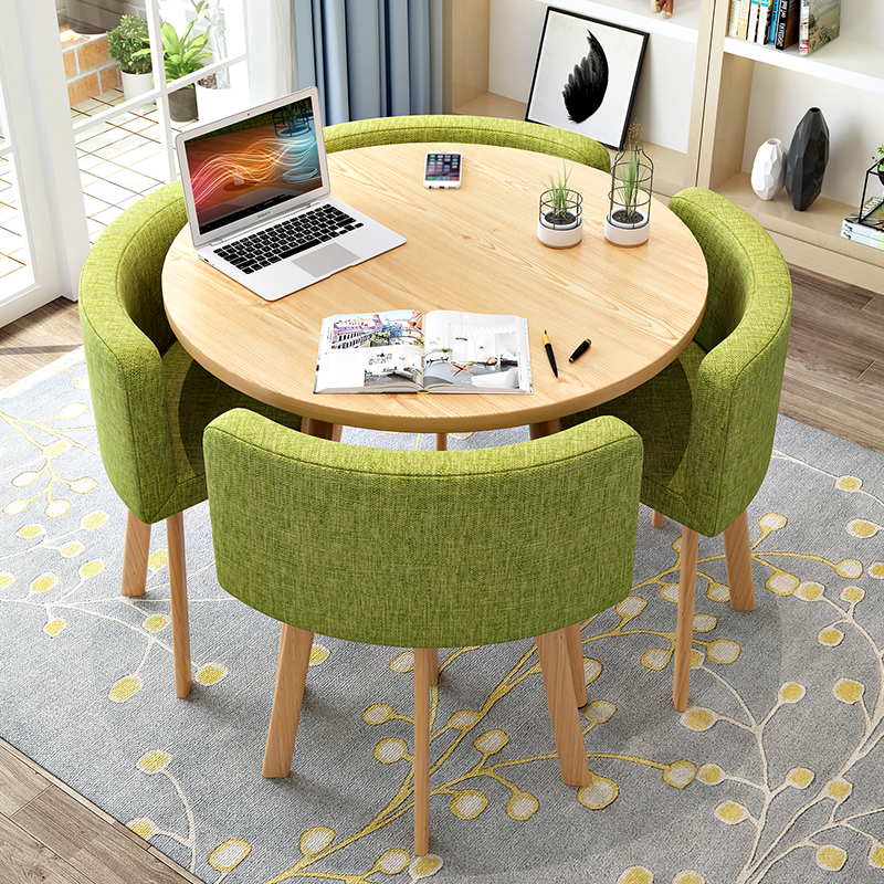 Casual Table and Chair Set, Sales Hall Reception Table and Chairs, Business Negotiation Table and Chairs, Milk Tea Snack Shop Table and Chairs 